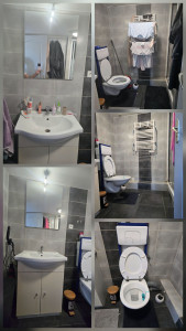 Photo de galerie - Nettoyage complet de salle de bain – résultat avant / après