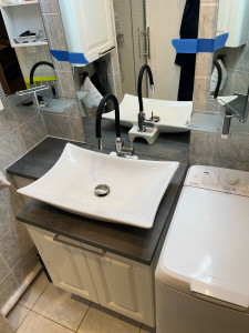 Photo de galerie - Modernisation d’un meuble de salle de bain 