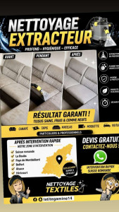 Photo de galerie - Nettoyage tout Textiles Canapés matelas tapis voiture...