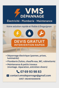 Photo de galerie - La société VMS dépannage propose plusieurs services. 
contact au 0769939883.
contact.vmsdépannage@gmail.com