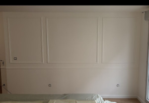 Photo de galerie - Pose de moulure et peinture blanche 
