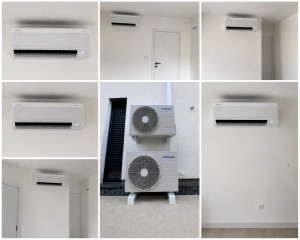 Photo de galerie - ❄️ Installation complète Samsung – Tri-Split + Mono-Split 5 kW ❄️  Nouvelle installation réalisée de A à Z avec la fourniture et la pose d’un système Samsung Tri-Split alimentant 3 unités intérieures WindFree, ainsi qu’un Mono-Split Samsung 5 kW.