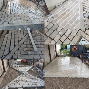 Photo de galerie - Pose de pavé blanc.
Fait votre commande pour avoir se beau pavé chez vous.
