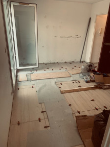 Photo de galerie - Pose carrelage grand format