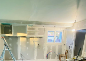 Photo de galerie - Isolation et pose placo avec créations de niches 