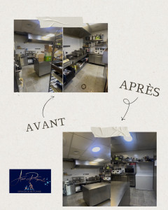 Photo de galerie - Avant / Après nettoyage cuisine restaurant