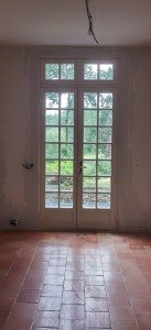 Photo réalisation - Plâtrerie - Murs - Plafonds - Pierre (DV Maçonnerie) - Angers (Ralliement) : Reprise placo porte fenêtre 