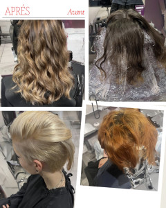 Photo de galerie - Avant et après couleur , et ombré Hair 