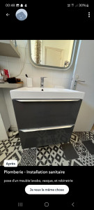Photo de galerie - Rénovation meuble vasque 