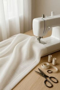 Photo de galerie - Rideau sur mesure, ourlet, voilage, mérignac, bordeaux, gironde