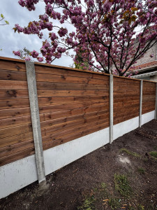 Photo de galerie - Clôture béton / bois 