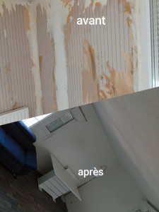 Photo de galerie - Detapisser/ ratissage/ ponçage/peinture 