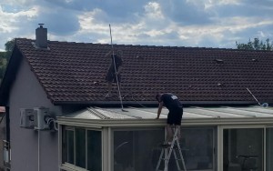 Photo de galerie - Démoussage de toit est de véranda 