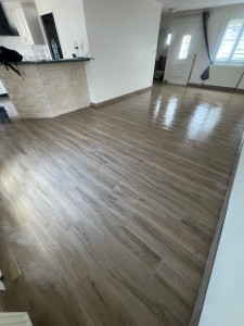 Photo de galerie - Pose effet parquet 