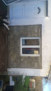 Photo de galerie - Remplacement d'une baie vitré par une fenêtre  
-création d'un mur de parpaing 
-pose d'une fenêtre 