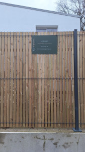 Photo de galerie - Clôture avec occultants bois.