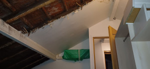 Photo de galerie - Démontage  de plafond  avant la isolation thermique 