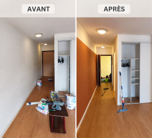 Photo de galerie - Couloir d’entrée repeint 