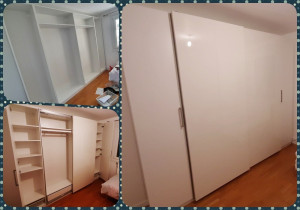 Photo de galerie - Montage de dressing IKEA PAX (4 caissons)