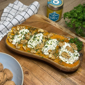 Photo de galerie - Butternut rôtie, fromage frais & noix ?