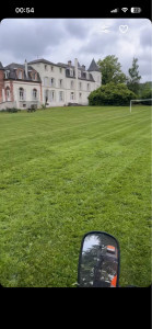 Photo de galerie - Tonte de pelouse que j’ai réalisé au tracteur tondeuse