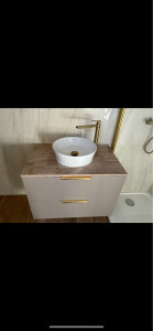 Photo de galerie - Poser meuble vasque 