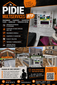 Photo de galerie - Professionnel du bâtiment avec plusieurs années d'expérience. J'interviens pour vos travaux de maçonnerie, placo, isolation, charpente, couverture, carrelage, ouvertures de murs porteurs (IPN/IPE), terrasses béton et rénovation intérieure/extérieure.