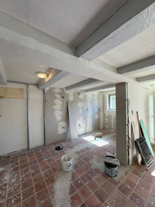 Photo de galerie - Placo, carrelage, bande à joint enduit 