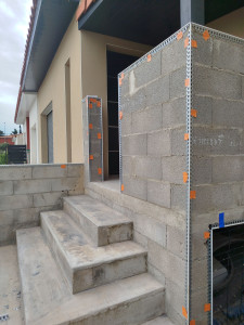 Photo de galerie - Réalisation de mur plus préparation façade 