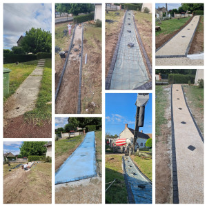 Photo de galerie - Allée PMR en béton désactivé 