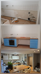 Photo de galerie - Réalisation d'une cuisine.