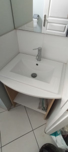 Photo de galerie - Pose de lavado et robinet et siphon 