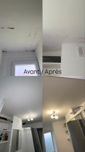 Photo de galerie - Avant / Après travaux. J’ai dû enduire, poncer, sous-couche, peinture 