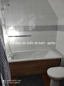 Photo de galerie - Réfection de salle de bain
pose de baignoire, déplacement du WC
après