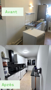 Photo de galerie - Montage installation cuisine crédence 