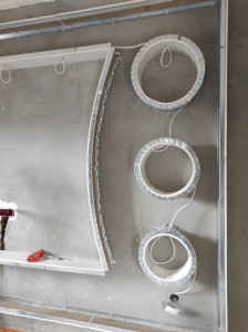 Photo de galerie - Meuble TV sur mesure avant la finition 