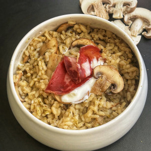 Photo de galerie - Isotto aux champignons, Coppa & Stracciatella ??