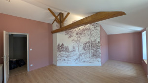 Photo de galerie - Rénovation d' une chambre et pose de panoramiques 