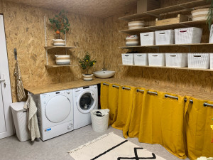 Photo de galerie - Après travaux buanderie électricité plomberie cloison bardage toit