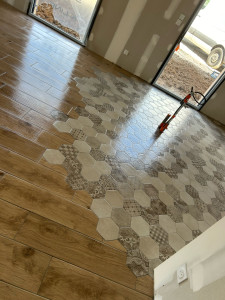 Photo de galerie - Carrelage parquet avec hexagonal 