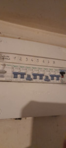 Photo de galerie - Modification tableau électrique et création de ligne électrique.