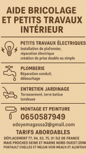 Photo de galerie - Électricité de base :
installation électrique simple
pose de plafonniers et luminaires
installation/remplacement de prises électriques
branchements