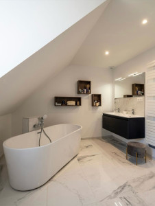 Photo de galerie - Salle de bain effet marbre 