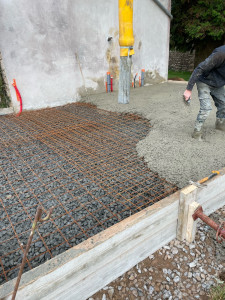 Photo de galerie - Réalisation d’une dalle pour une extension 