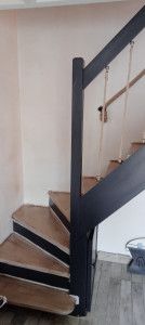 Photo de galerie - Renovation d'un escalier en bois
