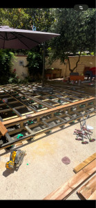 Photo de galerie - Création et pose d’une terrasse ossature bois 