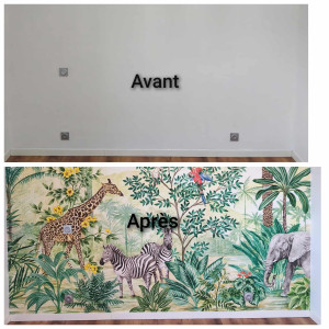 Photo de galerie - Pose de papier peint