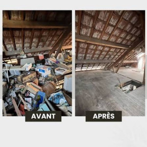 Photo de galerie - Évacuation grenier sur la commune de anse. Clientes satisfaite 
