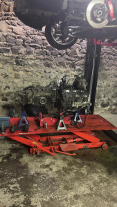 Photo de galerie - Dépose moteur Porsche boxster 