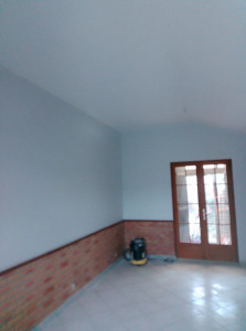 Photo de galerie - Pose d'une toile de rénovation+ peinture 